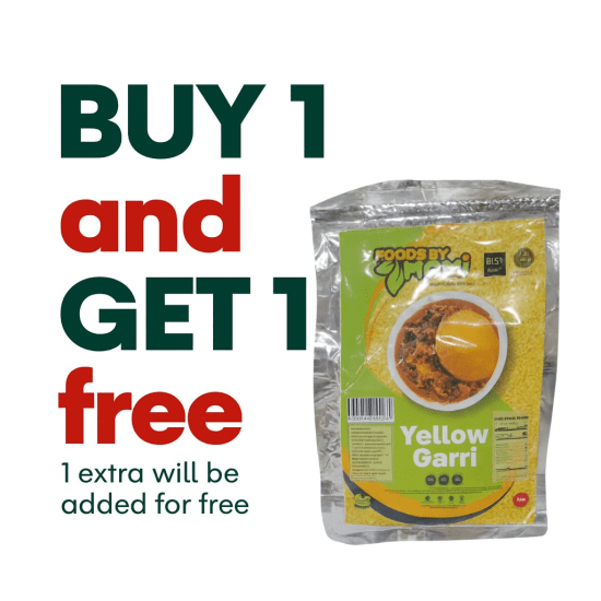 Yellow Garri 1kg  +1 extra- Fo...
